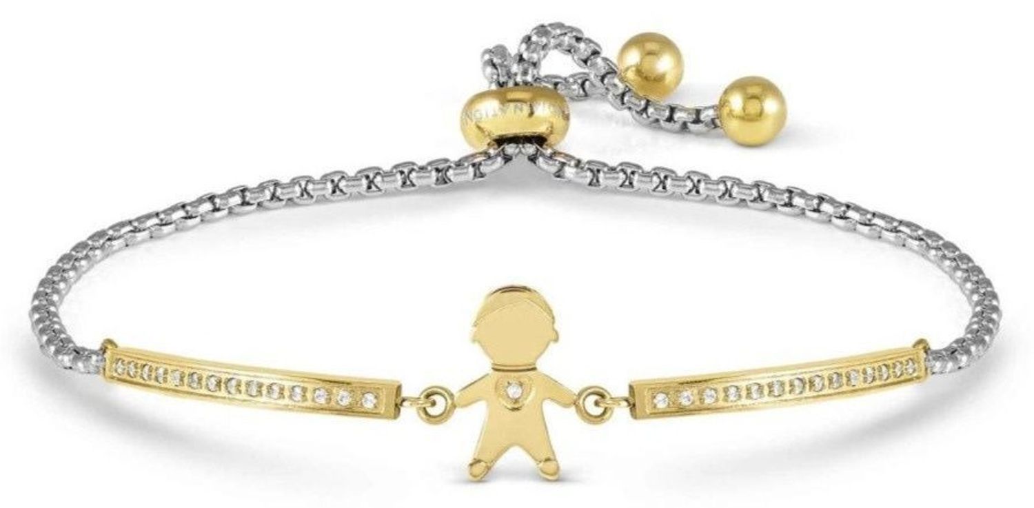 Bransoletka Milleluci Chłopiec 028018 027 – stal szlachetna, cyrkonie, regulowana, złotadf.jpg